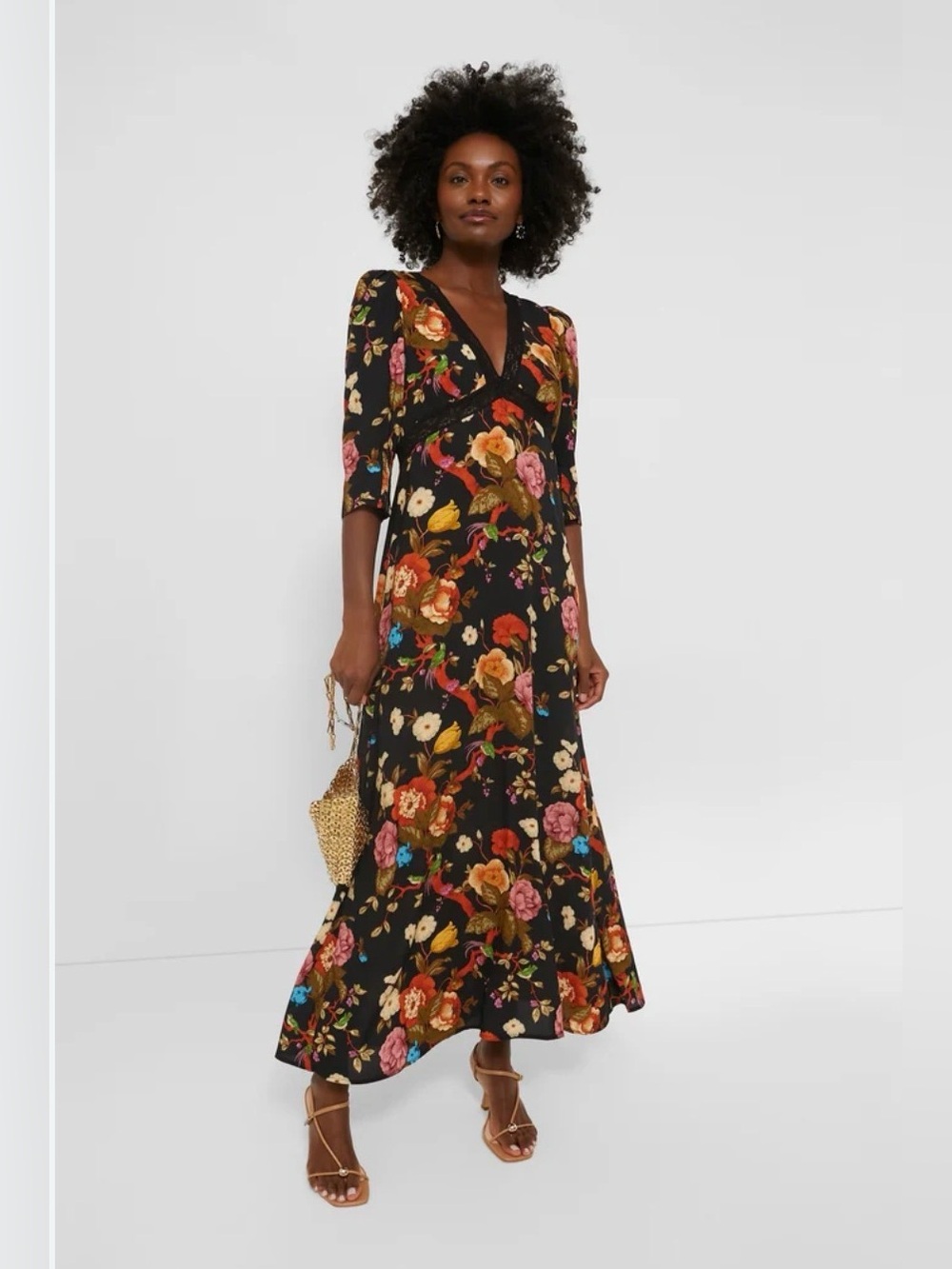 NWT Tuckernuck Irina Baroque Floral Maxi Dress Size S
